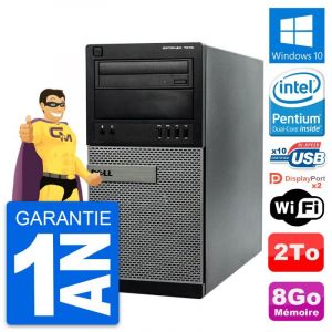 PC Tour Dell 7010 Intel Pentium G2020 RAM 8Go Disque Dur 2To Windows 10 Wifi - Occasion