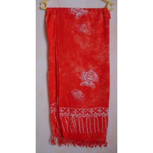 Paréo À Franges Rouge - Occasion