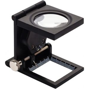 Loupe De Table Compte-Fils En Alliage De Zinc Et Verre Pliable Avec 2led Lumière Échelle Loupe De Lecture Grande Lentille Pour Maison Artisanat Outils De Bijoux Textile Réparation Bureau Hobby - Occasion