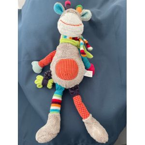 Doudou peluche ane girafe tex mots d'enfants grand - Occasion