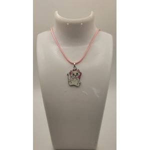 Collier Marie Des Aristochats Cordelette Rose ! - Occasion