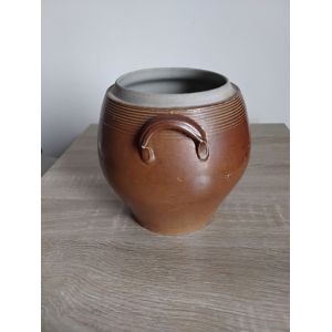 POT en gr&egrave;s verniss&eacute; avec anses lat&eacute;rales - SANS couvercle - Occasion