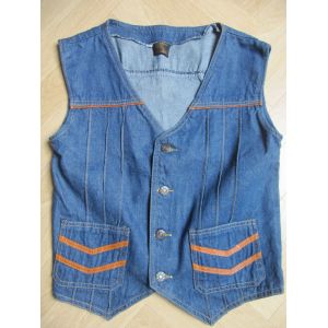 Gilet Sans Manche En Jean Bleu Foncé En 16 Ans - Occasion