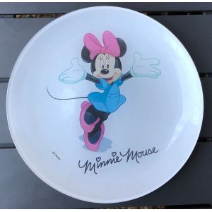 Assiette Minnie Mouse En Verre, Walt Disney, Dessin Animé, Figurine - Occasion