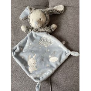 Doudou Lapin Ours Bleu Mots D Enfants Siplec Plat - Occasion