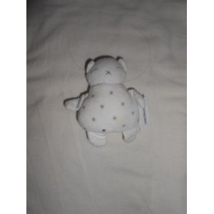 Doudou Vert Baudet Etoile Blanc Gris Ours Chat Mini Doudou 10cm Vertbaudet - Occasion
