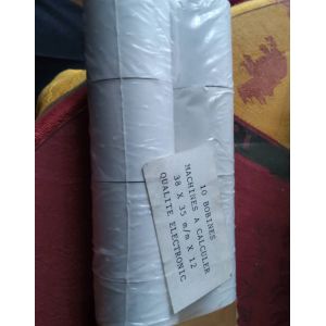 Lot De 10 Bobines De Papier Pour Machine À Calculer De 38 Mm De Largeur - Occasion