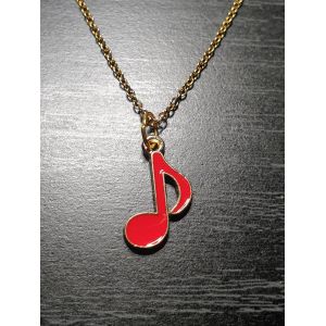 Collier "Note De Musique" Rouge - Occasion