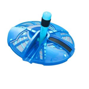 TOUPIE LUMINEUSE ELECTRONIQUE BLEU AZUR LED 3 MODES JEUINTEGRES 4 POINTS CARDINAUX NOMBRE TOUR BOUSOLE LUMIERE ROTATIF SYSTEM ADRESSE ROTATION VITESSE LOOK FUTURISTE ITOP ELITE TRINITY BLADE ENFANT - Occasion