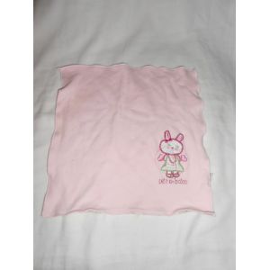 Doudou Lange Plat Carre Rose Lapin Fleur Vert Petit Kimbaloo La Halle 27cm X 27 Cm - Occasion