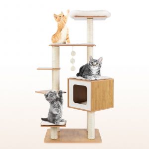 Arbre À Chat En Bois, Cadre D'escalade Pour Chat 138 Cm, Accrobranche À Chat - Occasion