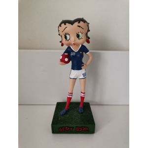 Figurine Betty Boop Footballeuse En Résine Peinte - Occasion
