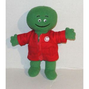 peluche cetelem veste rouge doudou bonhomme mascotte bnp - Occasion