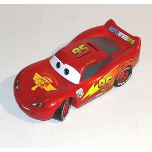 Tirelire cars disney figurine voiture flash mc queen piston cup world grand prix eurodisney - Occasion