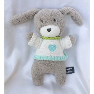 Doudou Peluche Lapin Musical Gris Pull Blanc Coeur Orchestra - Occasion