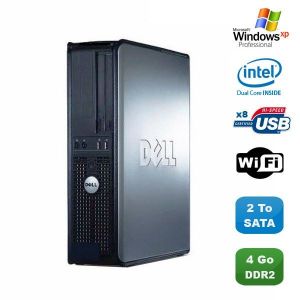 PC DELL Optiplex 760 DT Intel Dual Core E5200 2,5Ghz 4Go DDR2 2 To WIFI XP Pro - Occasion