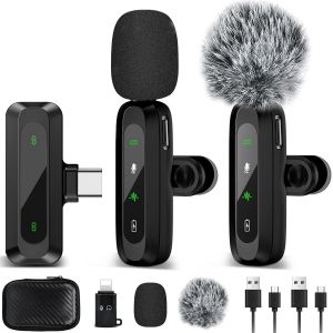 Micro Cravate, Micro Cravate Sans Fil Pour Iphone/Android,2.4Ghz Plug & Play Mini Microphone Lavalier,Annulation Du Bruit Par Dsp, Pour Enregistrement, Youtube, Tiktok, Vlog, Interview - Occasion