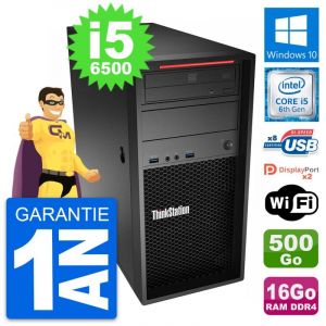 PC Tour Lenovo ThinkStation P320 i5-6500 RAM 16Go Disque 500Go Windows 10 Wifi - Occasion