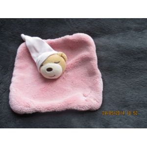 Doudou Plat Ours Rose Avec Bonnet Kaloo - Occasion