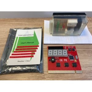 Testeur Interne Carte Mère Port PCI &#43; Testeur Alimentation Max 20 Broches PC - Occasion