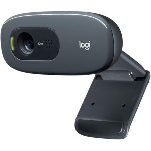 Logitech C270 HD Webcam, 720p, Widescreen HD Video Calling, Light Correction, Noise-Reducing Mic, Works with Zoom, Nintendo Switch 2’s new GameChat mode, PC/Mac/Laptop/Macbook/Tablet - Black - Occasion