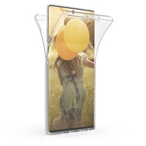 Kwmobile Coque Liseuse Compatible Avec Samsung Galaxy Note 10 Plus - &Eacute;tui De Protection &Agrave; Rabat En Simili Cuir - Transparent - Occasion