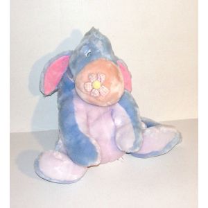 Bourriquet Tout Doux Bleu Pastel Noeuds Tissus Vichy Rose Et Blanc Doudou Peluche Disney 40cm - Occasion