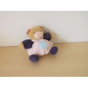 Doudou Ours Boule Rose Violet Oiseau Bleu Kaloo - Occasion