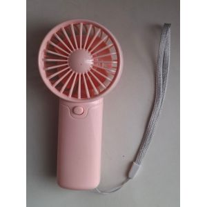 Mini ventilateur portable avec dragonne - Fonctionne &agrave; pile - Rose - Occasion