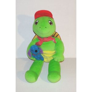 Peluche Franklin Avec Son Doudou Le Chien Sam Bleu Jemini Peluche Tortue 45 Cm - Occasion