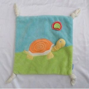 Doudou Plat Tortue Range Pyjama Coussin Bouillotte Bleu Vert Kaloo - Occasion