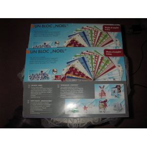 Bloc No&euml;l Pour Les Travaux Cr&eacute;atifs ,10 Feuilles Carton Avec Motif ,Env 250 G/M2 ,10 Papiers Transparent Avec Motif ,Env 110 G/M2 ,10 Papiers &Agrave; Dessin De Couleur ,Env 120 G/M2 + 20 Feuilles Cadeaux . - Occasion