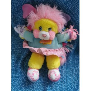 Peluche Popples Pom Pom Girl Jaune Rose 1987 Mattel Vintage - Occasion