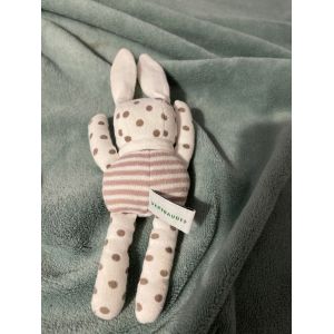 Doudou Peluche Lapin Vertbaudet A Pois Petit Model - Occasion