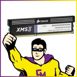 4Go RAM DDR3 Corsair XMS3 CMX4GX3M1A1333C9 PC3-10600 1333Mhz DIMM CL9 1.5V - Occasion