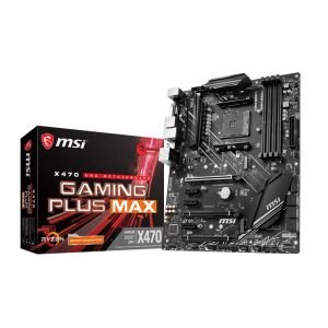 carte mere MSI X470 Gaming Plus Max ATX AM4 Motherboard silencieuse Bios à jour pour AMD Ryzen serie 5000/3000/2000/1000 - 3xPCIe16x - VRM tier list C(125A) - Occasion