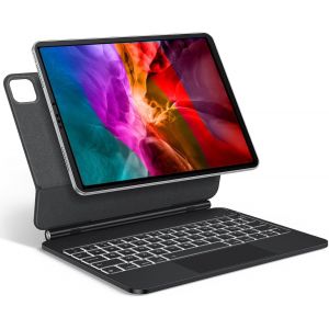 Étui Clavier Magnétique Pour Ipad Air 11"" (M3/M2,2025/2024)/ Air 5 2022/ Pro 11"" (4/3/2/1 Gen) Air 4 2020 Multi-Touch,Magic Keyboard Azerty Clavier Bluetooth Ipad Sans Fil Avec Coque,Noir - Occasion