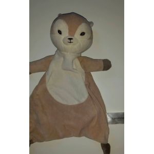 Doudou Peluche RenardCarr&eacute; Blanc - Occasion