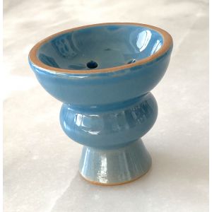 Bol A Chicha en C&eacute;ramique &eacute;maill&eacute;e fait main de Couleur turquoise Taille Moyenne ou Encensoir Br&ucirc;leur &agrave; charbon ou Br&ucirc;le-encens r&eacute;sine et vase de maculage - Occasion