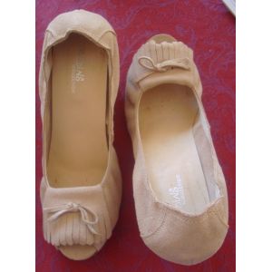 Compens&eacute;s Reqins Pocahontas Daim Beige Taille 40 - Occasion