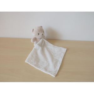 Doudou Ours Beige Blanc Kimbaloo - Occasion