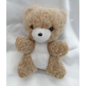 Doudou Peluche Ours Marron Beige Et Blanc Vintage Boulgom - Occasion