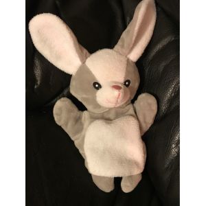 Doudou Peluche Marionnette Lapin Gris Blanc Maisons Du Monde - Occasion