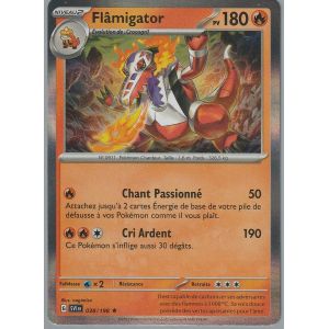Carte Pokemon - Flamigator - 038/198 - Holo-Rare - Ecarlate Et Violet - - Occasion