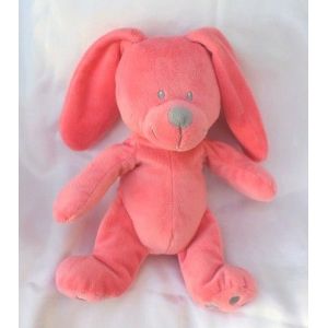 Doudou Peluche Lapin Rose Gris Nicotoy Kiabi Simba Toys - Occasion