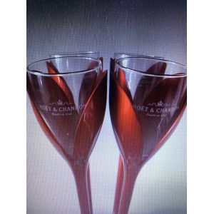 Service / Flûtes À Champagne &#34; Tulipe &#34; Moet & Chandon - Neuf - À Offrir - Occasion