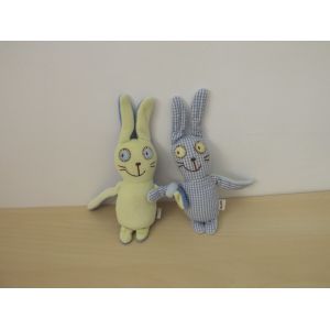 Doudou Duo Lapin Bleu Dpam Du Pareil Au Même - Occasion