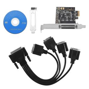 Carte de port s&eacute;rie PCI-E PCI-E Pcie vers 4 ports s&eacute;rie RS232 Carte d'extension &agrave; 4 ports de contr&ocirc;le industriel &agrave; 9 broches AX - Occasion