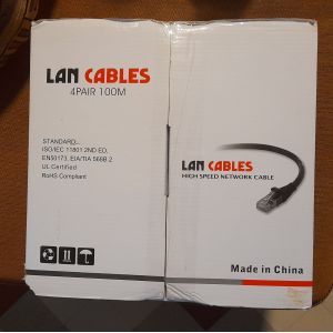 Enrouleur de câble réseau Ethernet rigide Cat 6 FTP CCA rouge, 100 m - Occasion