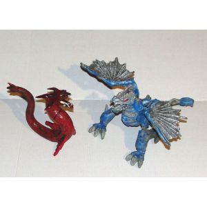 Dragon Mega Bloks Krystal Wars - Lot 2 Figurines Dragons Articulés - Occasion